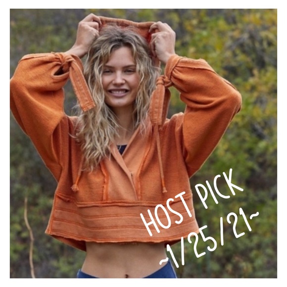 Free People Tops - Free People Movement Half Court Sweatshirt Paprika